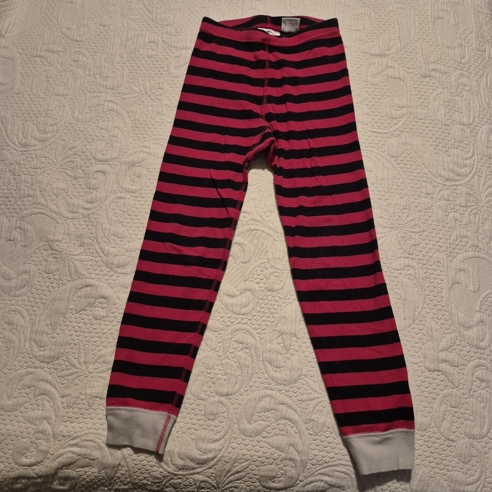 Hanna Andersson pajama bottom size 120 or US 6/7 blue & red stripe VGUC